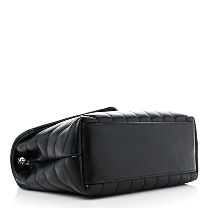 Saint Laurent Calfskin Y Quilted Monogram Small Loulou Chain Satchel Black 4 of 10
