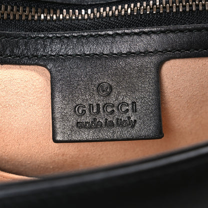 Gucci Calfskin Matelasse Medium GG Marmont Shoulder Bag Black 6 of 12