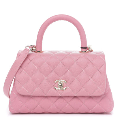 Chanel Caviar Quilted Mini Coco Handle Flap Pink 1 of 11