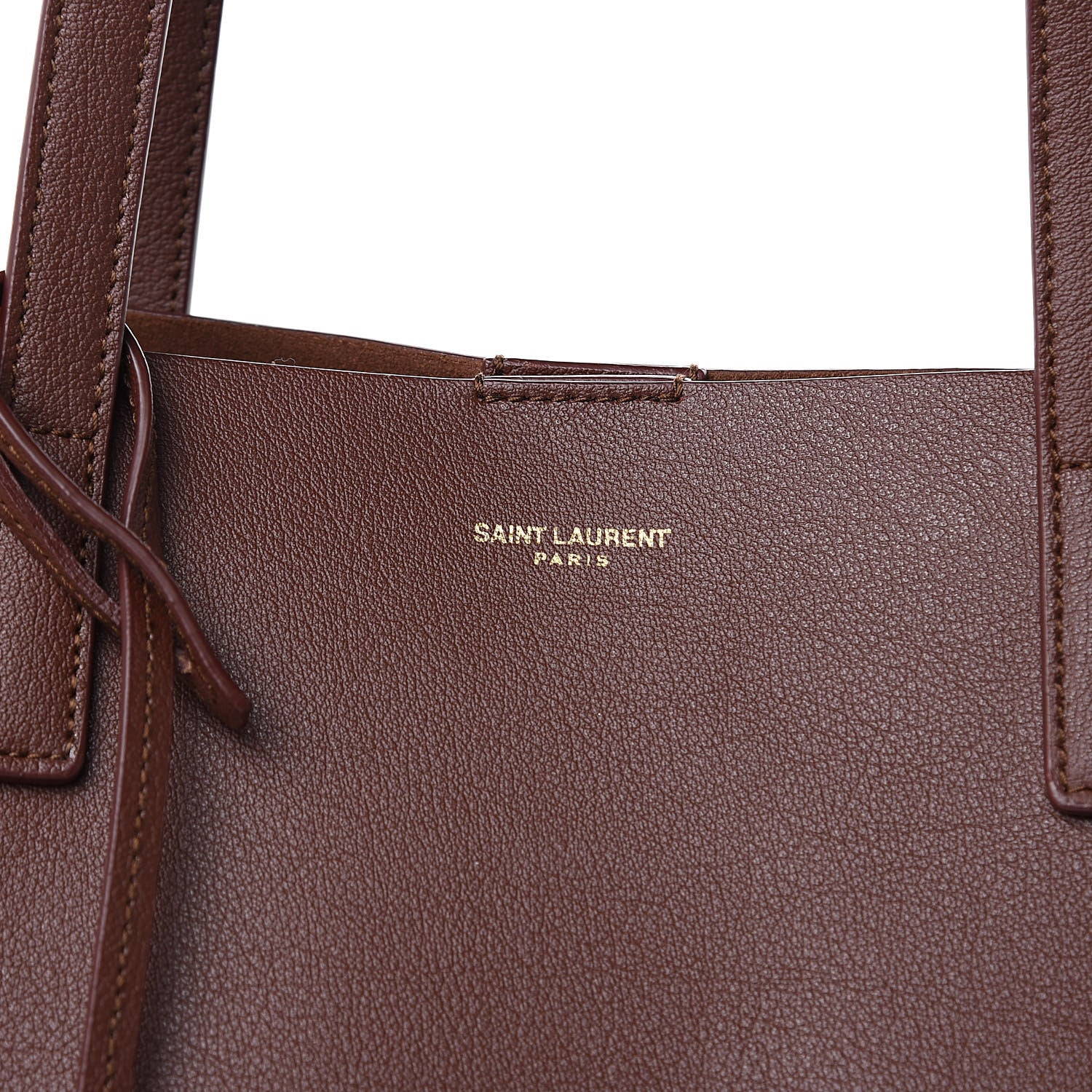 Saint Laurent Calfskin Large Shopping Tote Old Brandy 9 of 11