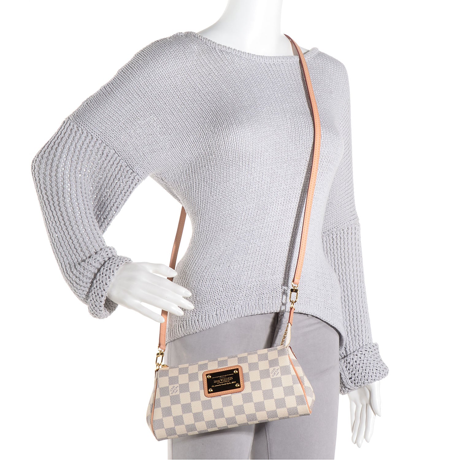 Louis Vuitton Damier Azur Eva Clutch 2 of 10