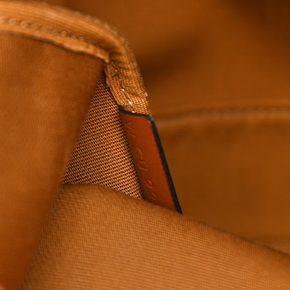 Celine Triomphe Canvas Calfskin Medium Bucket Bag Tan 8 of 13