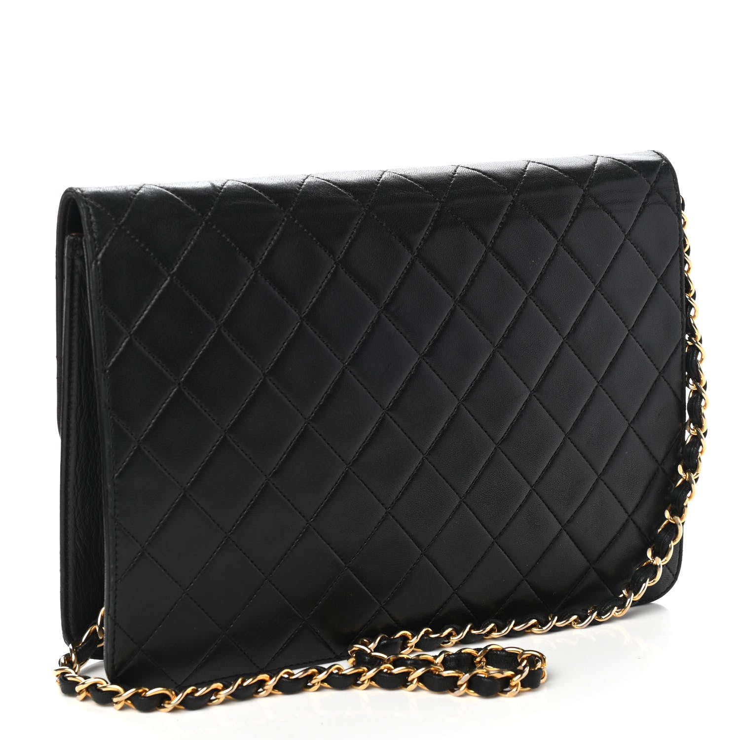 Chanel Lambskin Quilted Medium Single Flap Black 2 of 9