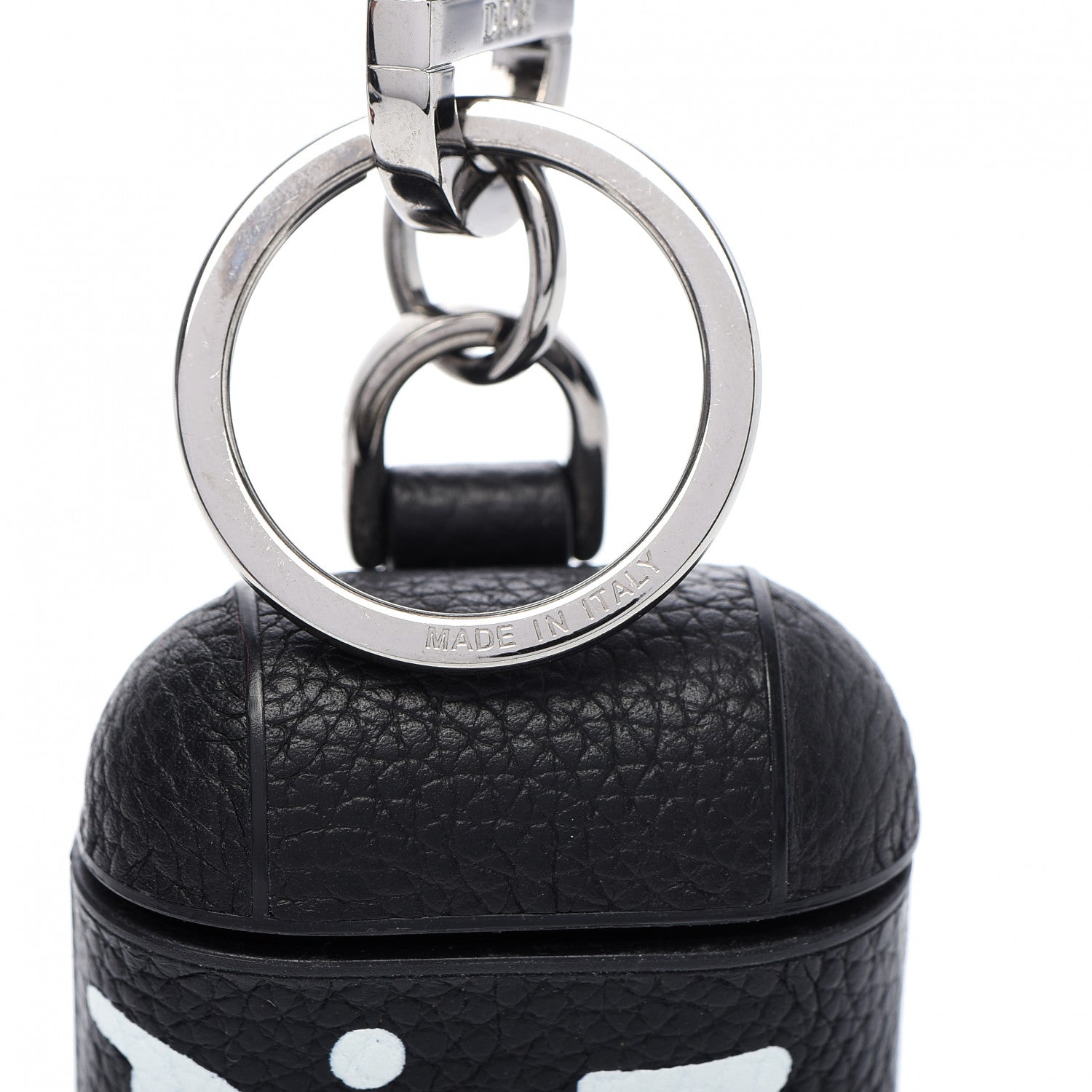 Christian Dior X SHAWN STUSSY Grained Calfskin Airpods Case Black 5 of 5