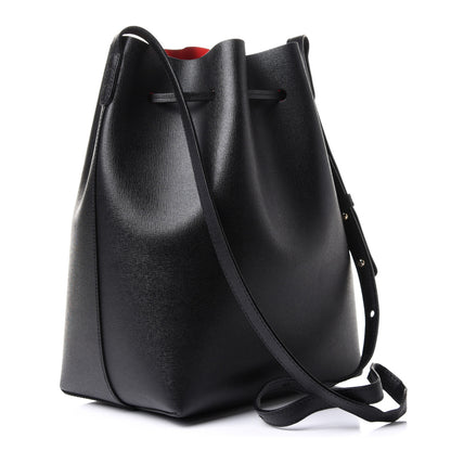 Mansur Gavriel Saffiano Bucket Bag Black Flamma 3 of 14