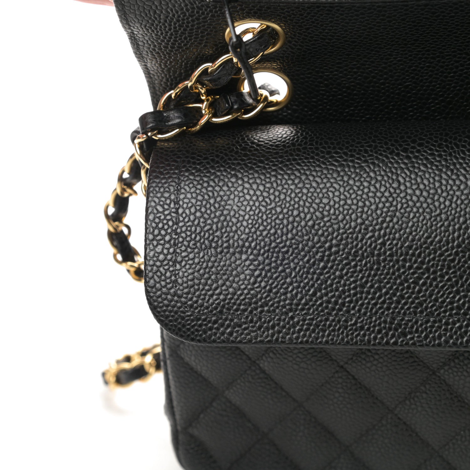 Chanel Caviar Quilted Medium Double Flap Black 12 of 13