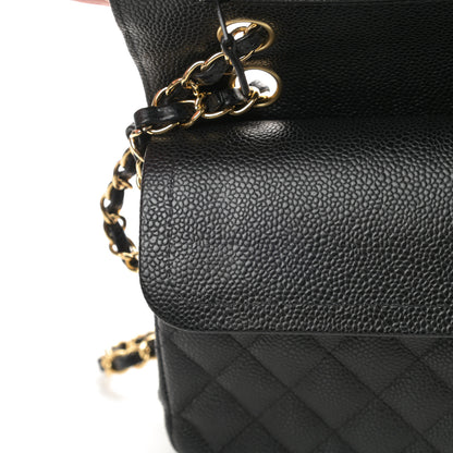 Chanel Caviar Quilted Medium Double Flap Black 12 of 13