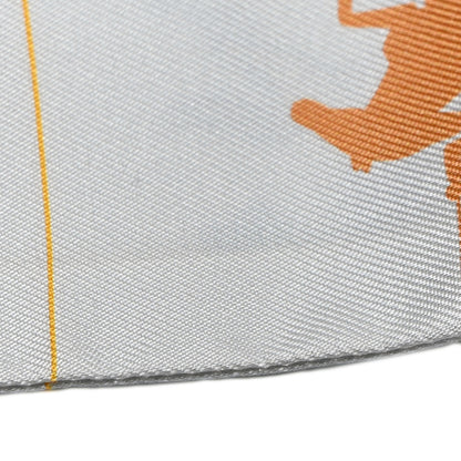 Hermes Silk Parade CG Twilly Gris Perle Vert Jaune 6 of 11