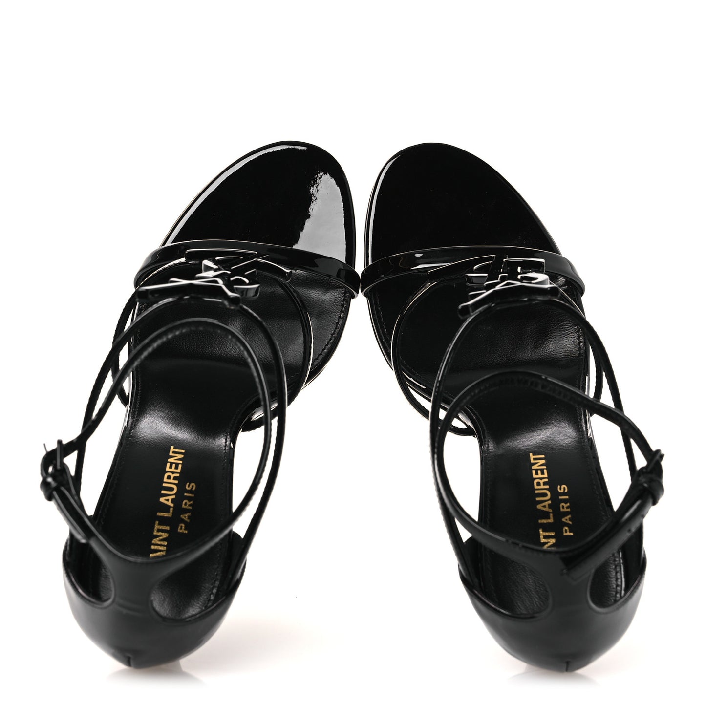 Vernice Chiffon Cassandra 100 Sandals 36.5 Black