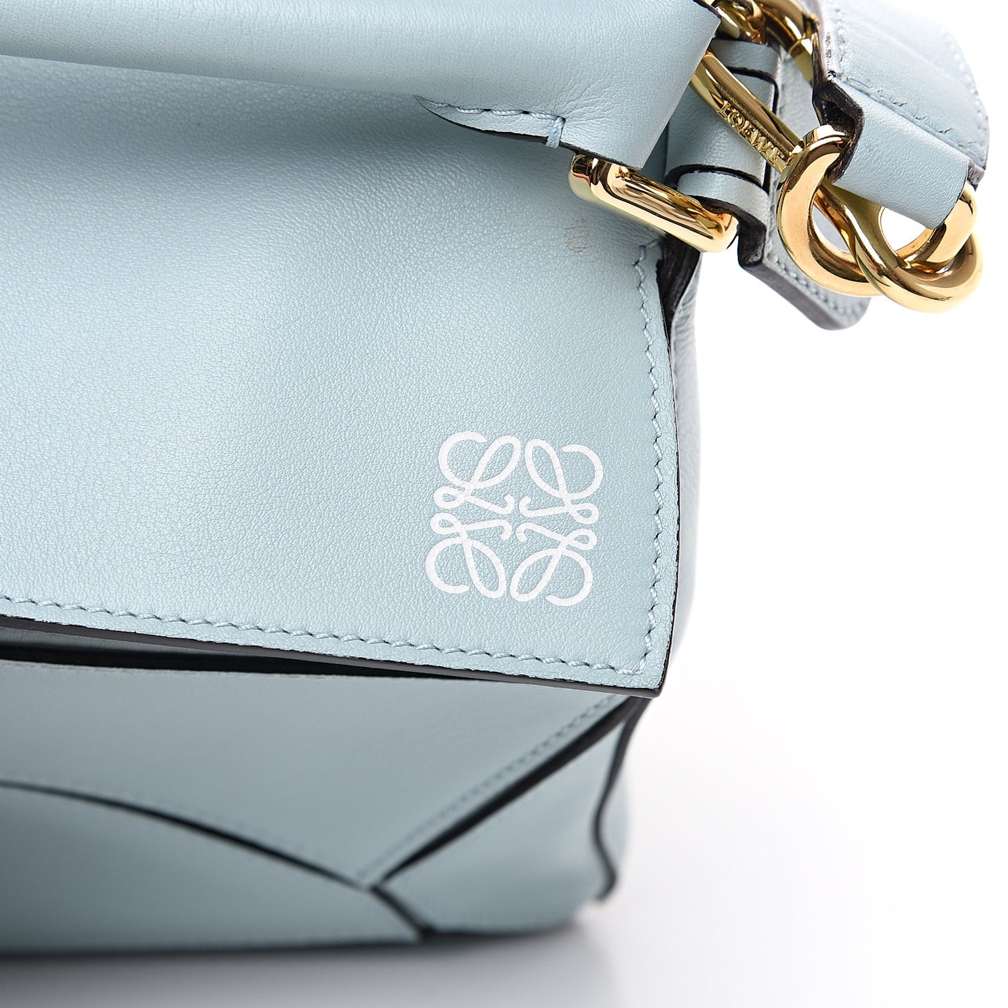 Calfskin Small Puzzle Bag Aqua