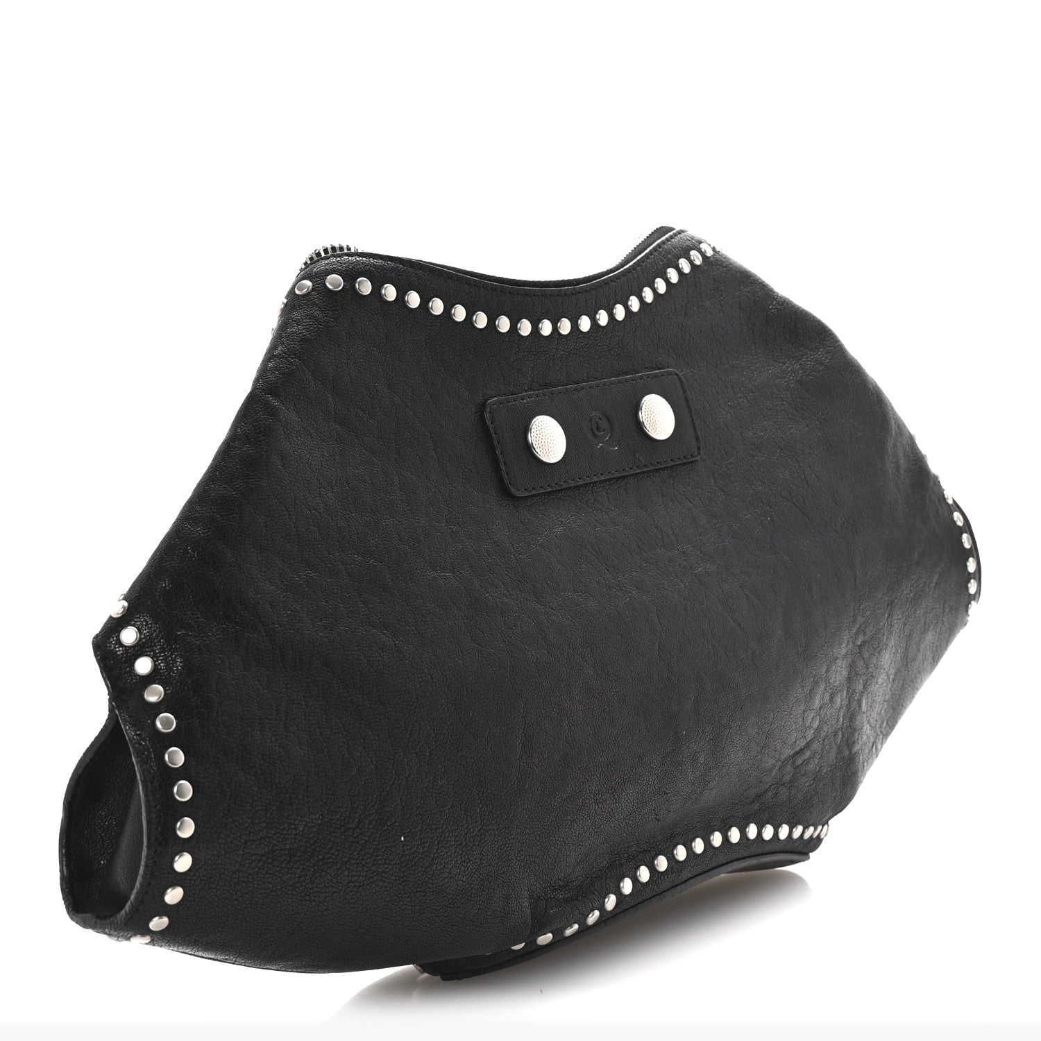 Alexander McQueen Calfskin Studded De Manta Clutch Black 3 of 7