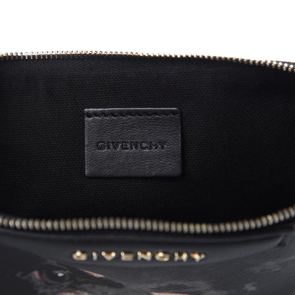 Givenchy Textured Coated Canvas Rottweiler Print Large Cosmetic Pouch Black 6 of 7