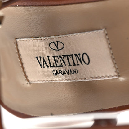 Valentino Garavani Calfskin Rockstud 60mm City Sandals 38 Saddle Brown 7 of 8