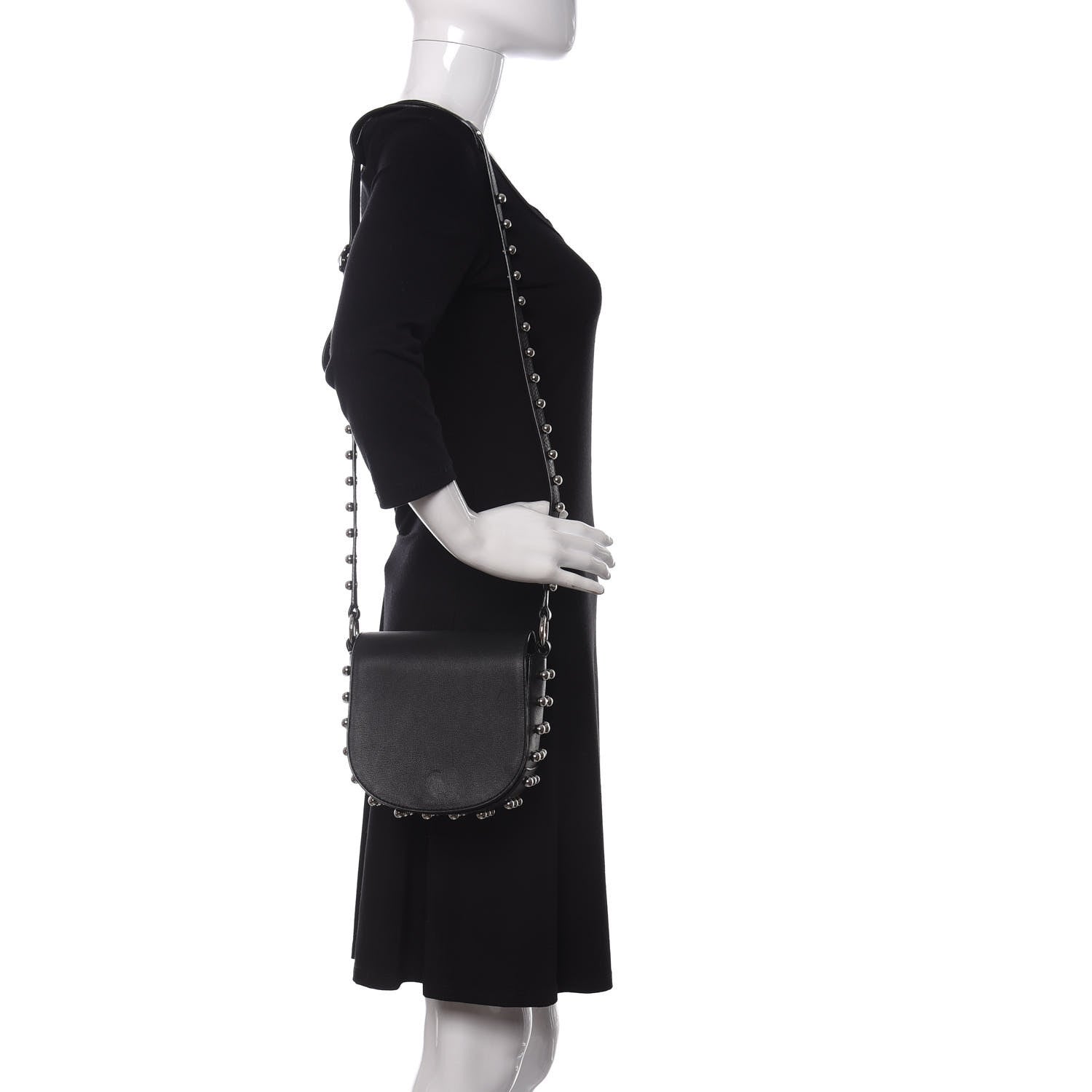 Alexander Wang Pebbled Calfskin Mini Lia Black Rhodium Hardware 2 of 9