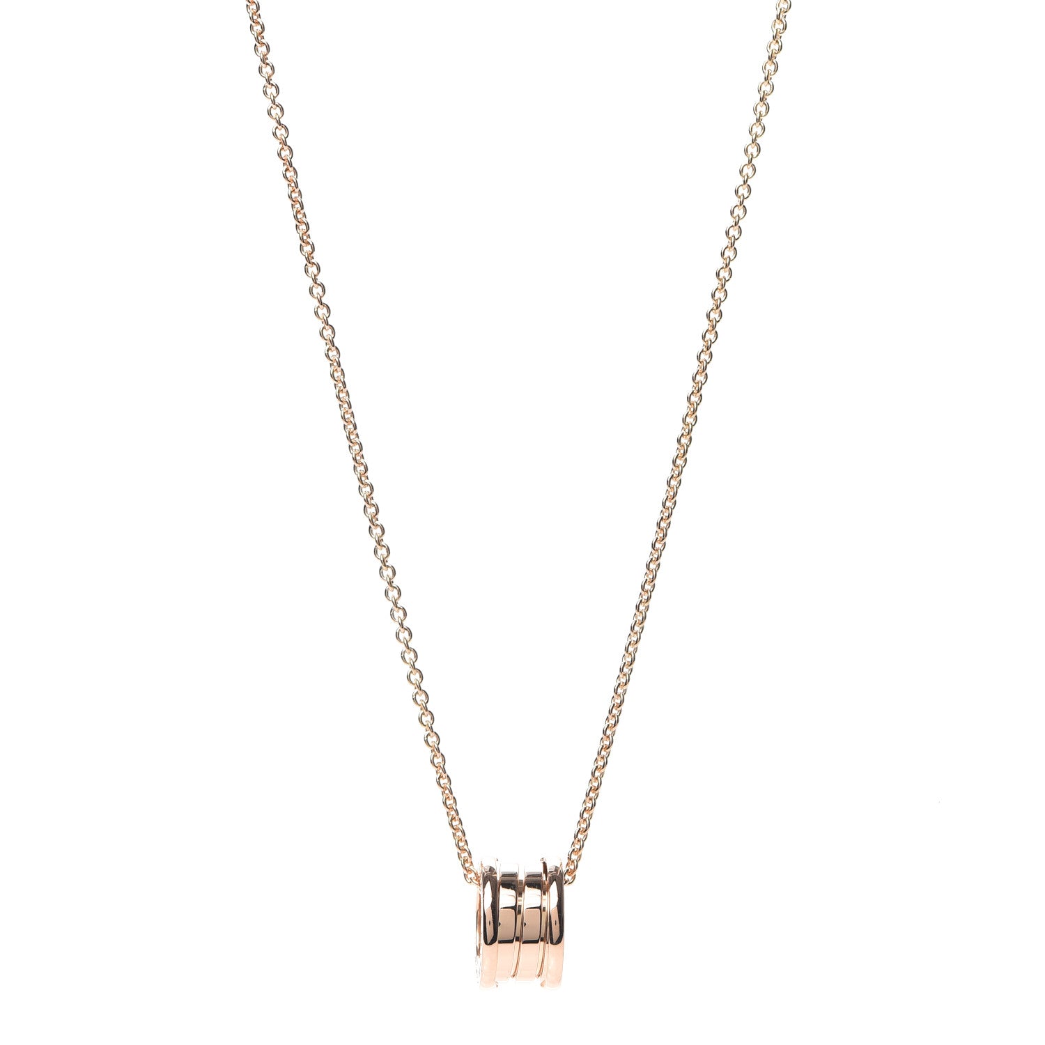Bulgari 18K Rose Gold B.Zero1 Pendant Necklace 1 of 8