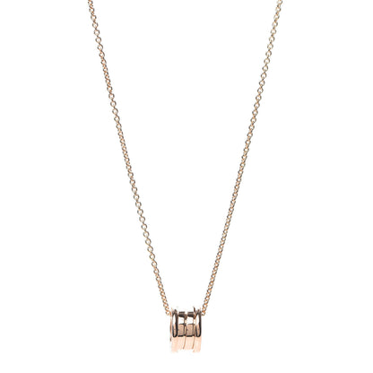 Bulgari 18K Rose Gold B.Zero1 Pendant Necklace 1 of 8