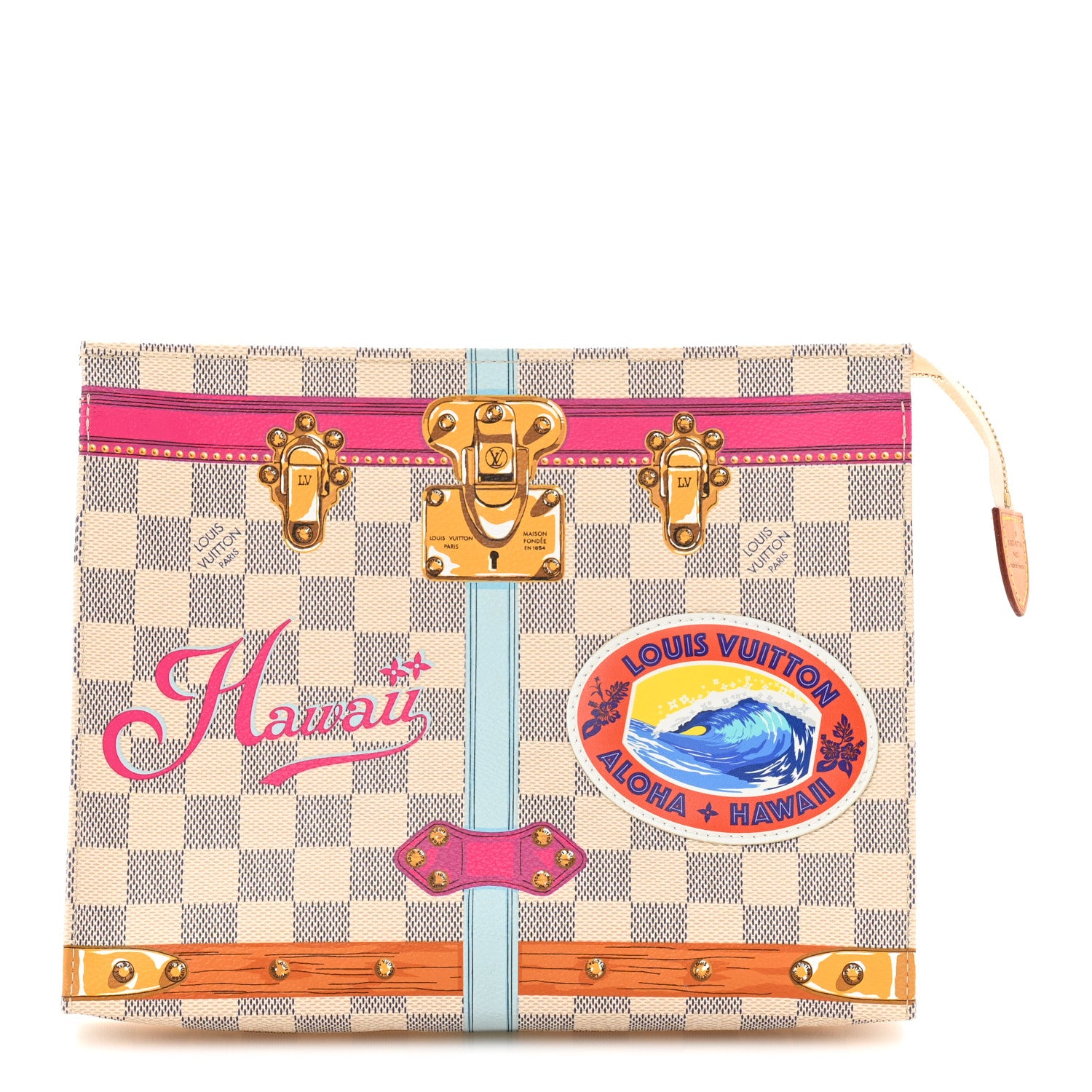 Louis Vuitton Damier Azur Summer Trunks Hawaii Toiletry Pouch 26 1 of 8