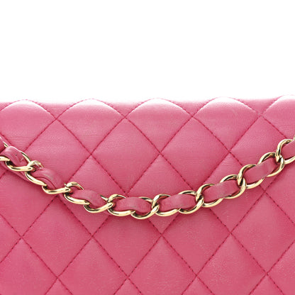 Chanel Lambskin Quilted Medium Double Flap Fuchsia 8 of 11