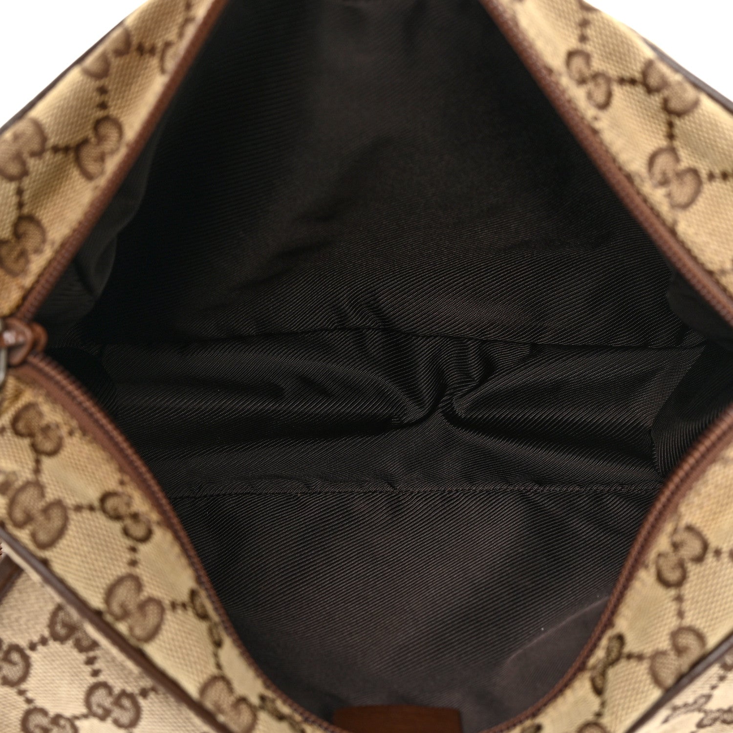 Gucci Monogram Flap Pocket Messenger Bag Beige Dark Brown 10 of 31