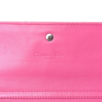 Christian Dior Patent Cannage Rendezvous Chain Wallet Magenta 6 of 7