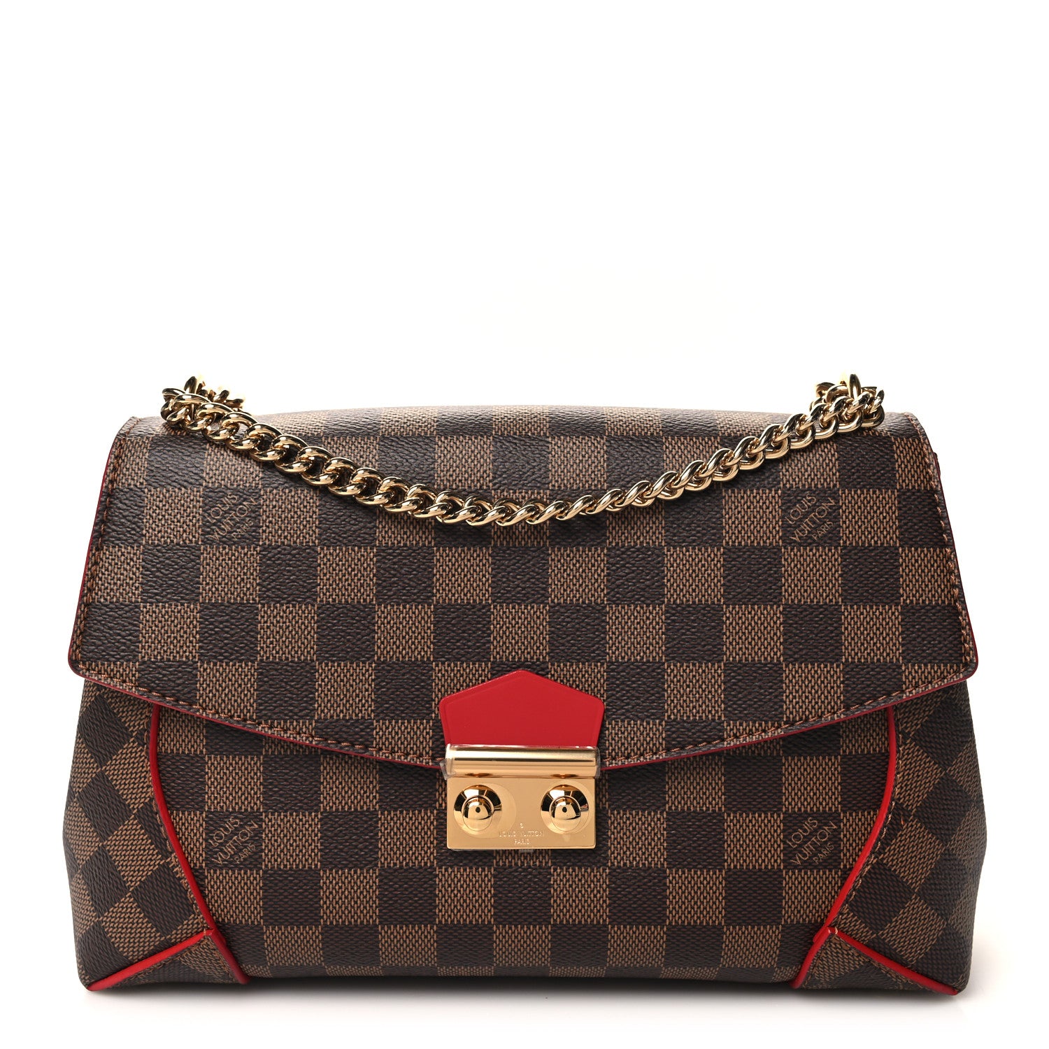 Louis Vuitton Damier Ebene Caissa Clutch Cherry 1 of 9