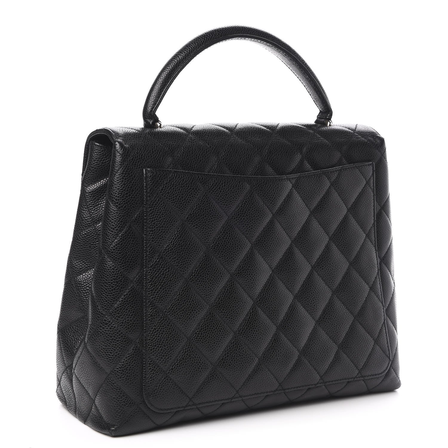 Chanel Caviar Quilted Jumbo Kelly Flap Black 3 of 10