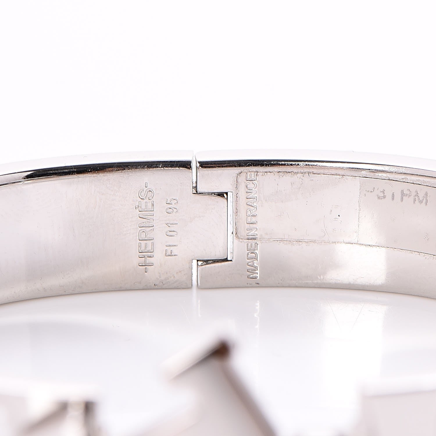 Hermes Enamel Narrow Clic Clac H Bracelet PM White 5 of 6