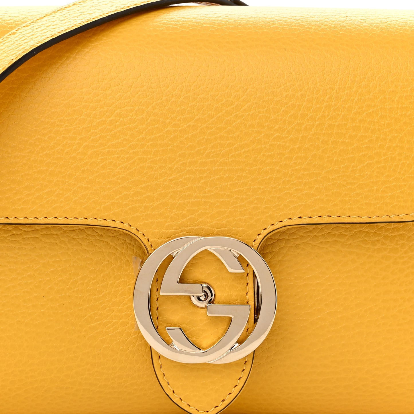Dollar Calfskin Interlocking G Crossbody Bag New Buttercup