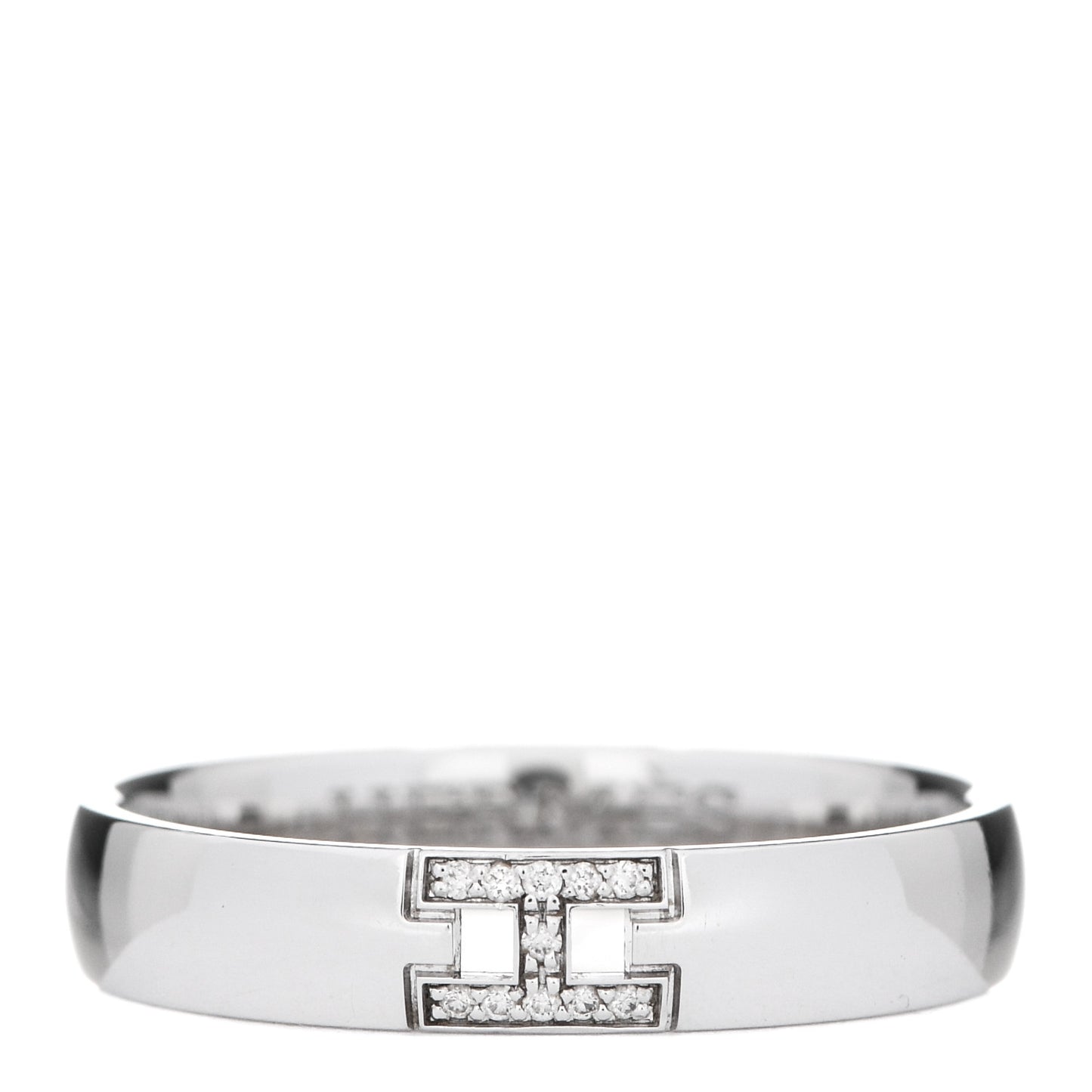 18K White Gold Diamond Ever Herakles Wedding Band Ring 53 6.25