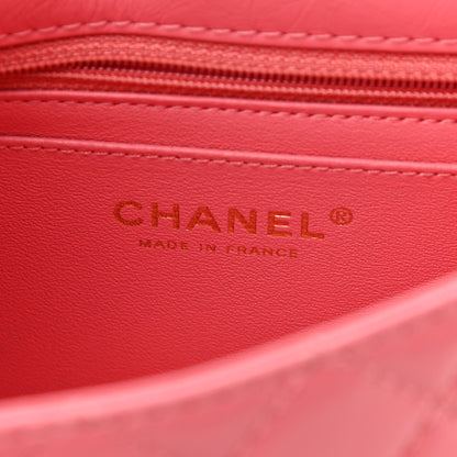 Chanel Aged Calfskin Quilted 2.55 Reissue Mini Flap Pink 6 of 9