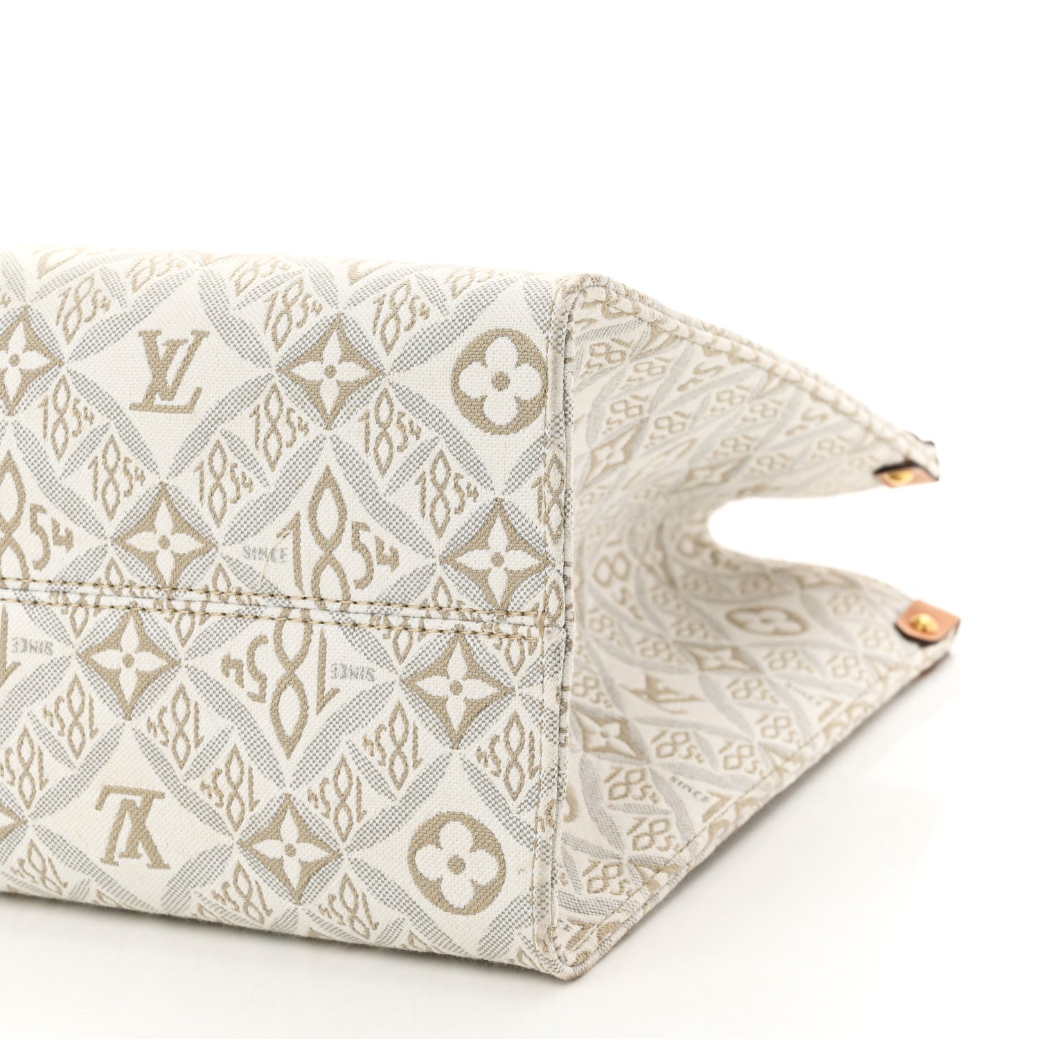 Louis Vuitton Jacquard Since 1854 Onthego MM Creme 9 of 9
