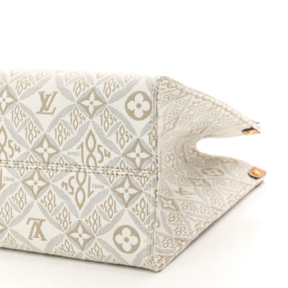 Louis Vuitton Jacquard Since 1854 Onthego MM Creme 9 of 9