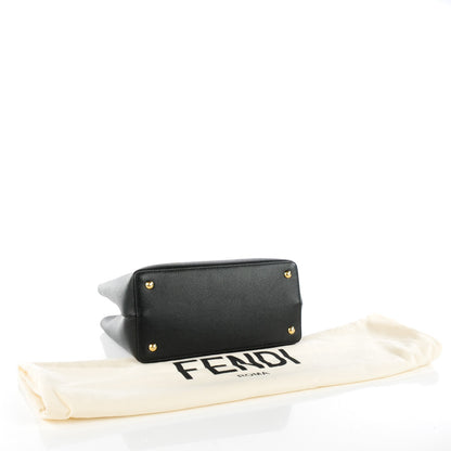 Fendi Vitello Elite Monster Petite 2Jours Tote Multicolor Black Grigio Polvere Multicolor 4 of 9