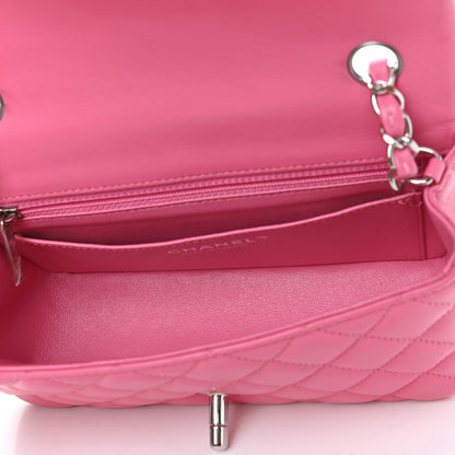 Chanel Lambskin Quilted Mini Rectangular Flap Pink 4 of 9