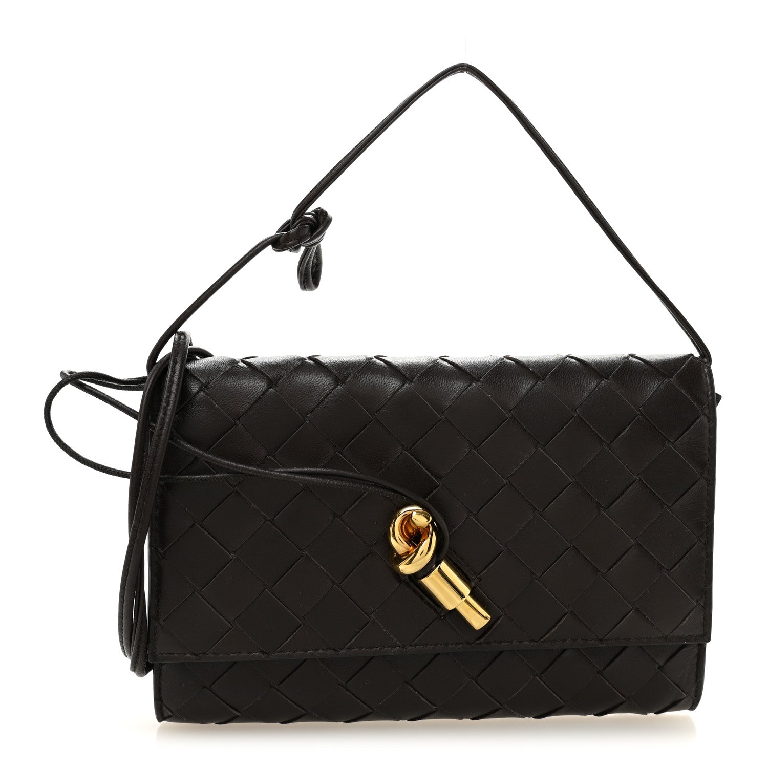 Bottega Veneta Nappa Intrecciato Andiamo Pouch On Strap Fondant 1 of 9