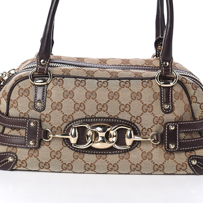 Gucci Monogram Medium Wave Boston Dark Brown 6 of 8