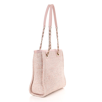 Chanel Lurex Boucle Mini Deauville Tote Pink 3 of 10