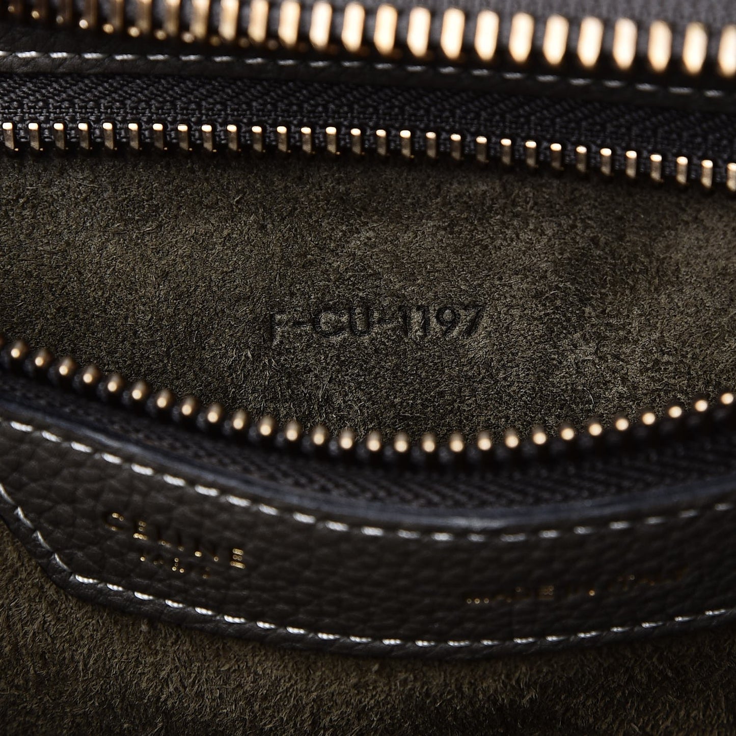 Drummed Calfskin Micro Luggage Souris