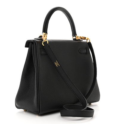 Hermes Togo Kelly Retourne 25 Black 3 of 11