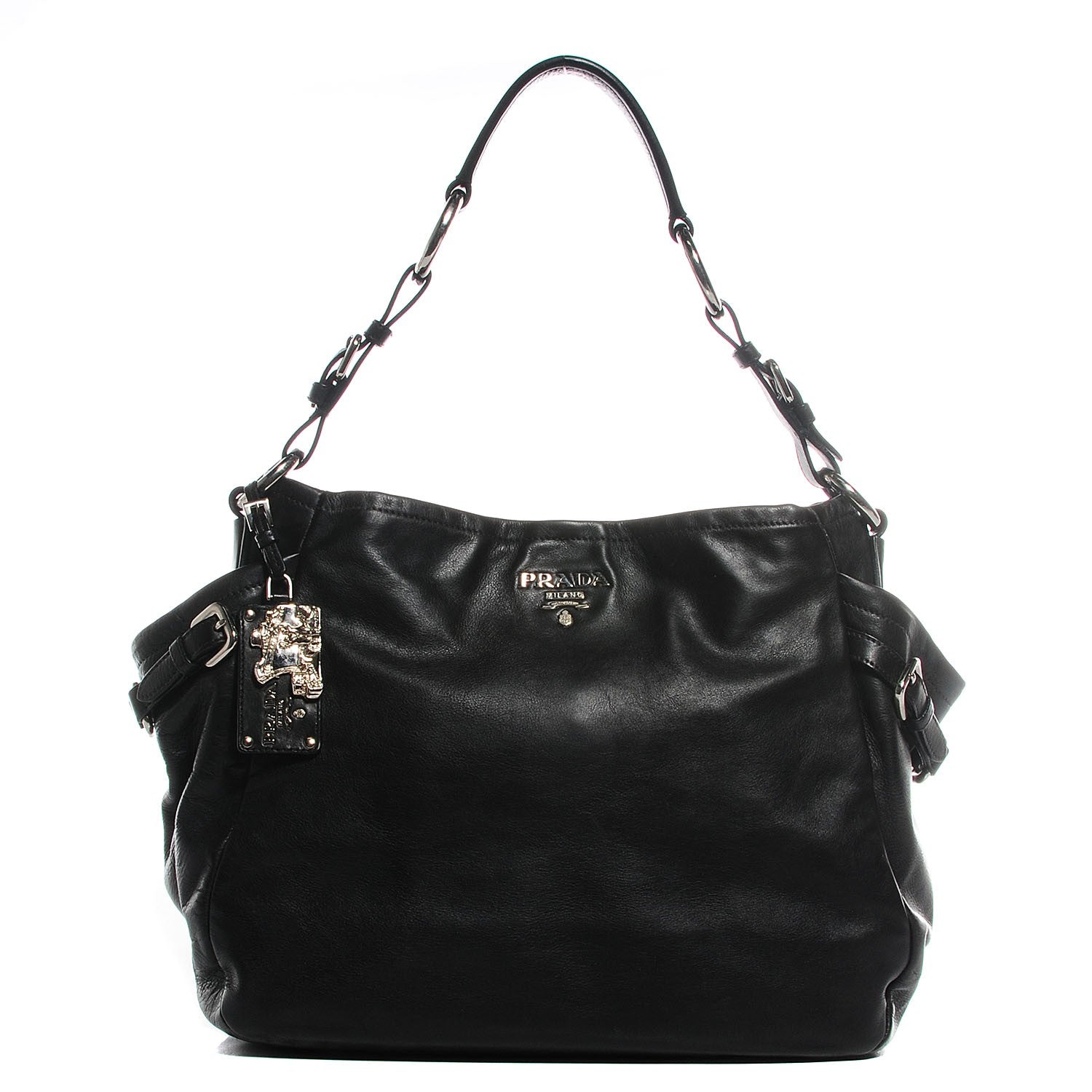 Prada Soft Calf Two Pocket Hobo Nero Black 1 of 10