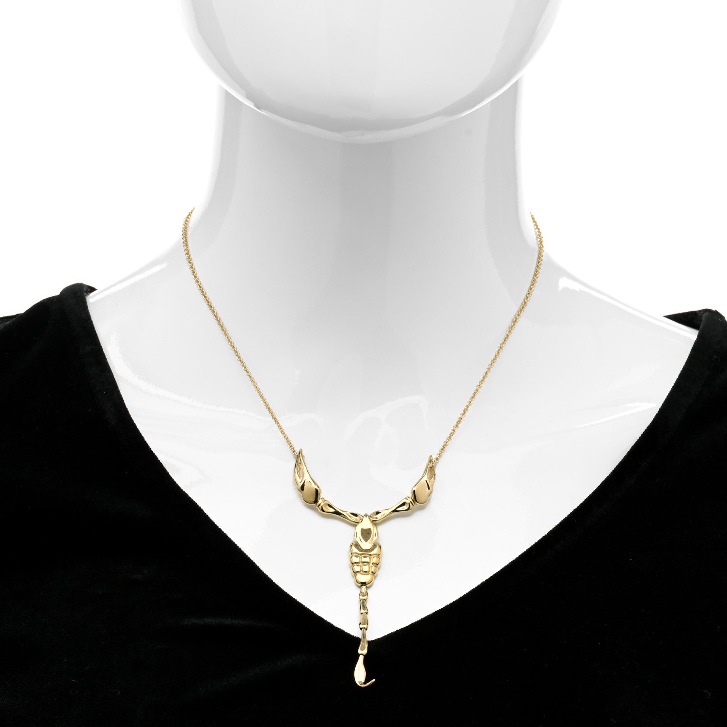 Tiffany 18K Yellow Gold Elsa Peretti Scorpion Pendant Necklace 2 of 5