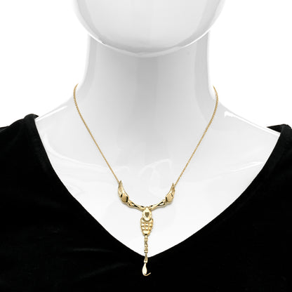 Tiffany 18K Yellow Gold Elsa Peretti Scorpion Pendant Necklace 2 of 5