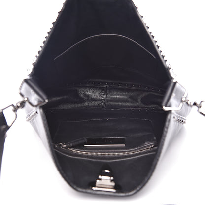 Valentino Garavani Calfskin Large Rockstud All Over Flip-Lock Messenger Bag Black 4 of 20