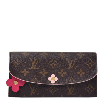 Louis Vuitton Monogram Bloom Flower Emilie Wallet Fuchsia 1 of 8
