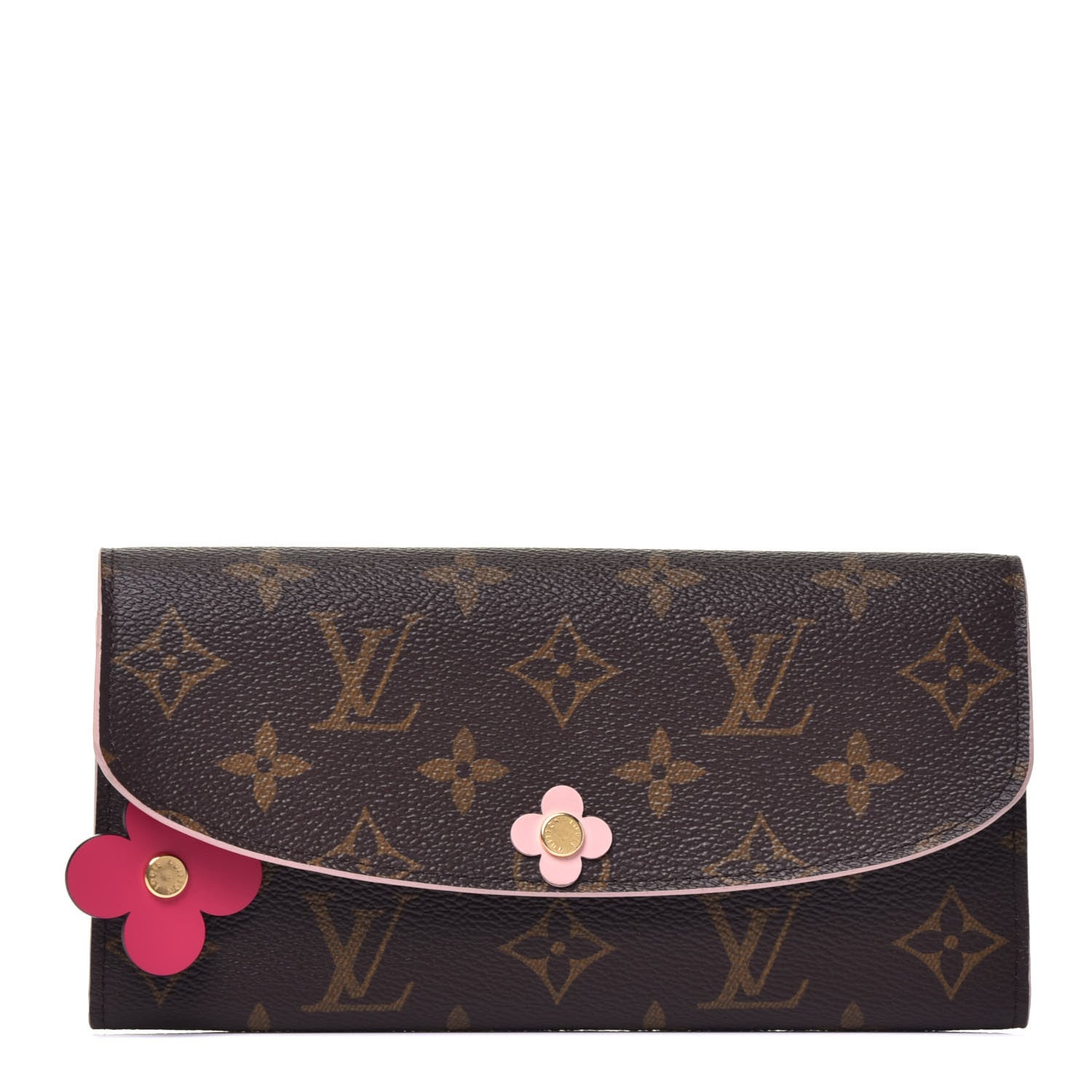 Louis Vuitton Monogram Bloom Flower Emilie Wallet Fuchsia 1 of 8