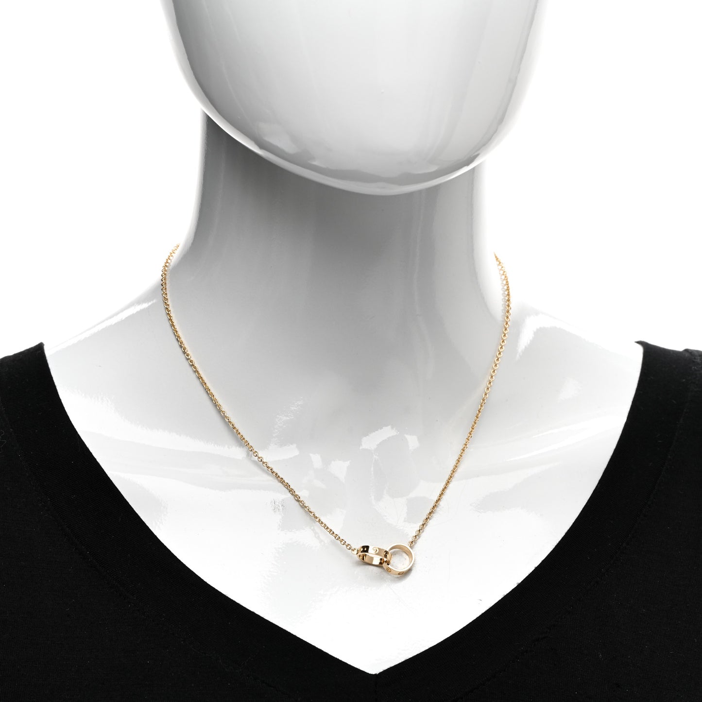 18K Yellow Gold Interlocking LOVE Necklace