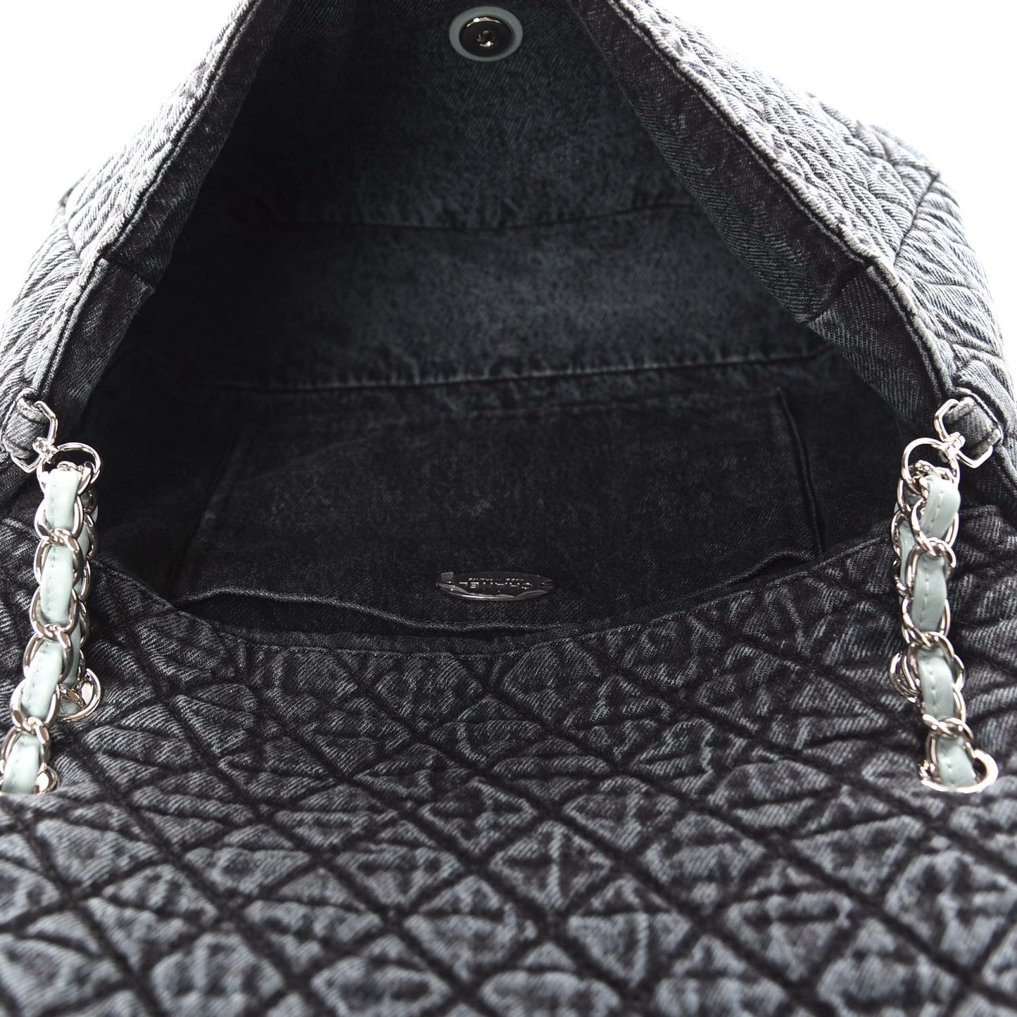 Denim Quilted Denimpression Flap Green Blue