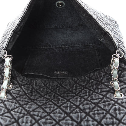 Chanel Denim Quilted Denimpression Flap Green Blue 6 of 11