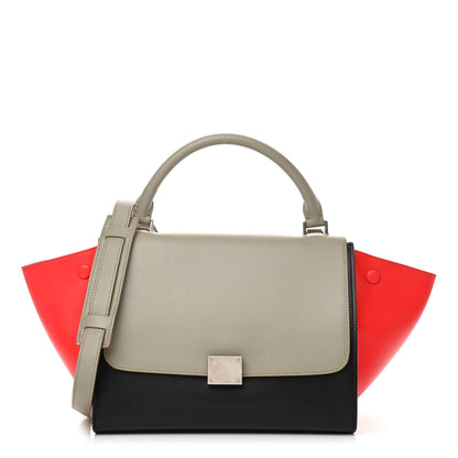 Celine Smooth Calfskin Medium Tri-Color Trapeze Taupe 1 of 11