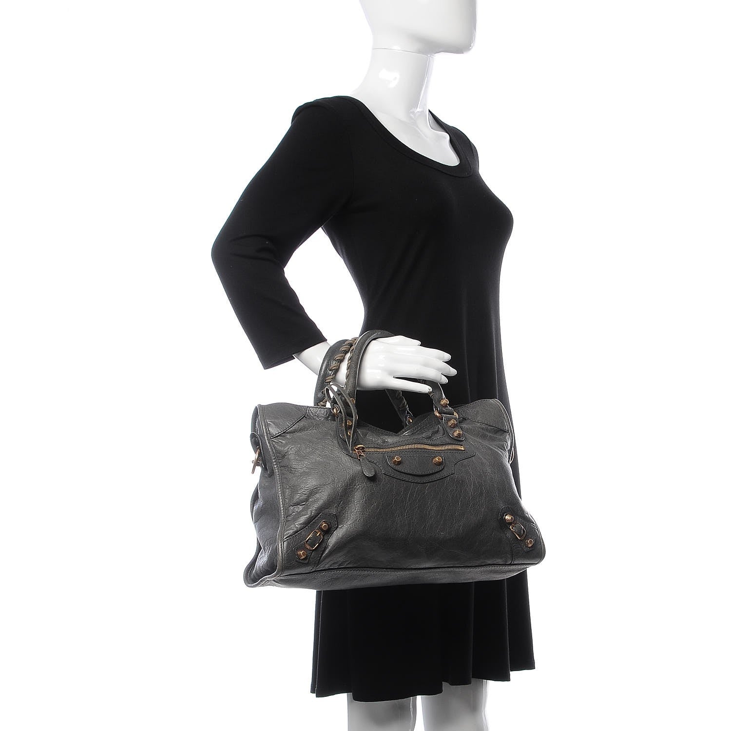 Balenciaga Agneau Giant 12 Rose Gold Hardware City Gris Tarmac 3 of 8